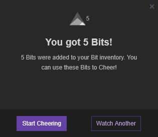 free twitch bits award