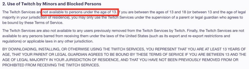 how old do you have to be to stream on twitch