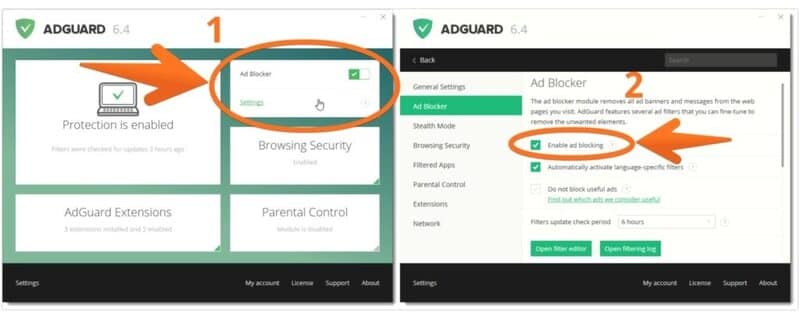 installing and using adguard