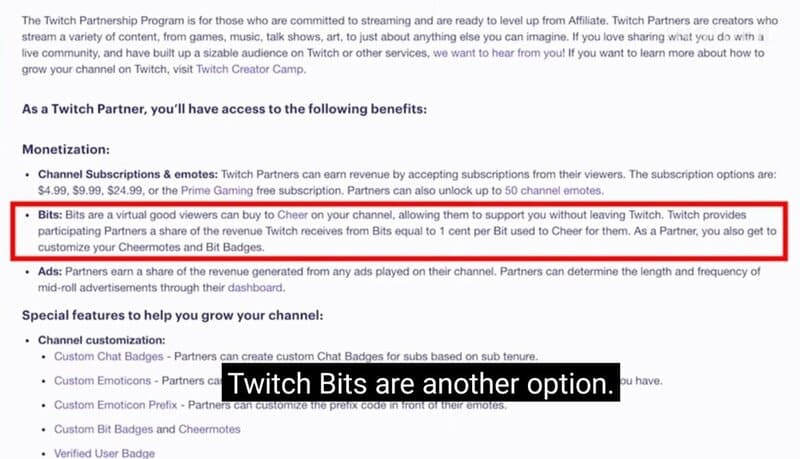 twitch bits donations