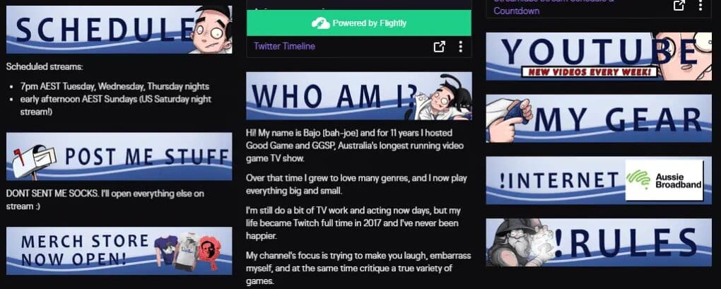 Twitch About Me Template