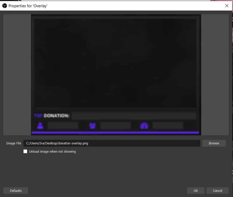 Upload an overlay