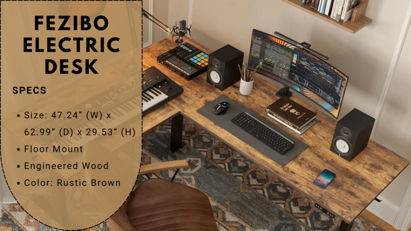 FEZIBO L-Shaped Electric Desk