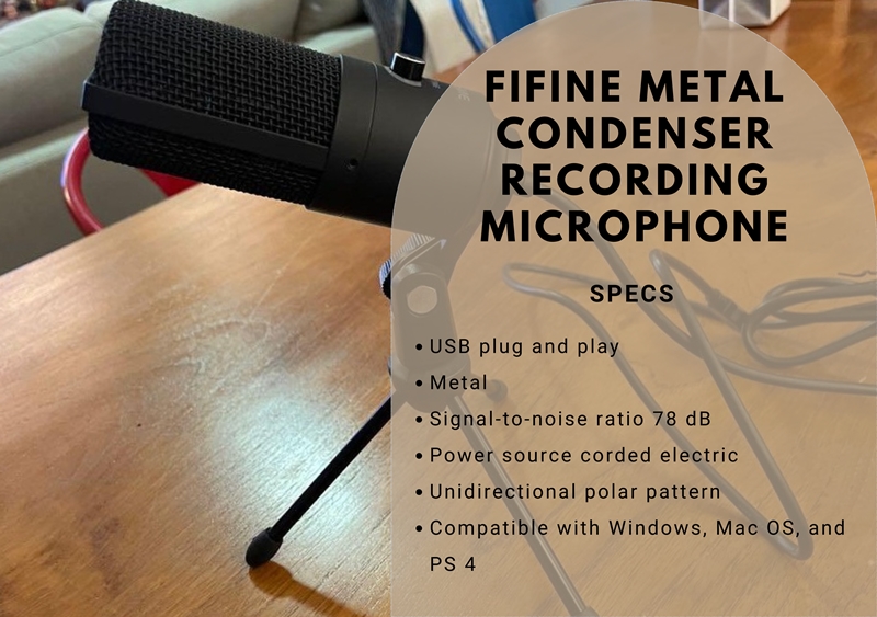 Fifine Metal Condenser Recording Microphone