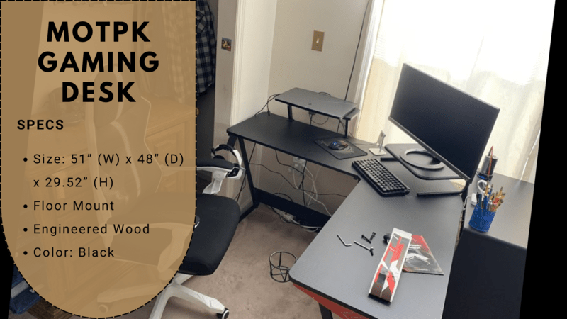MOTPK L Shaped Gaming Desk