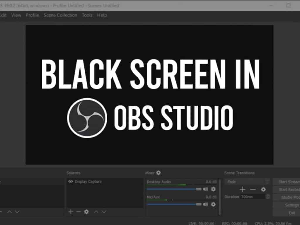 OBS Game Capture Black Screen