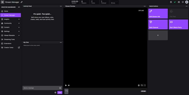 twitch dashboard