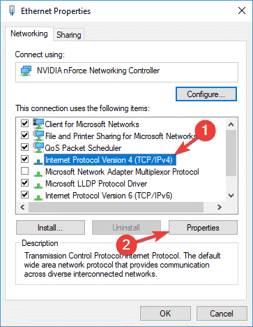 Internet Protocol version 4 (TCP/Ipv4)