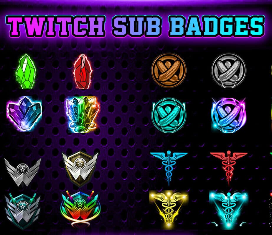 P Twitch sub badges P Twitch emotes  P badges for streamers  Subscriber Badges