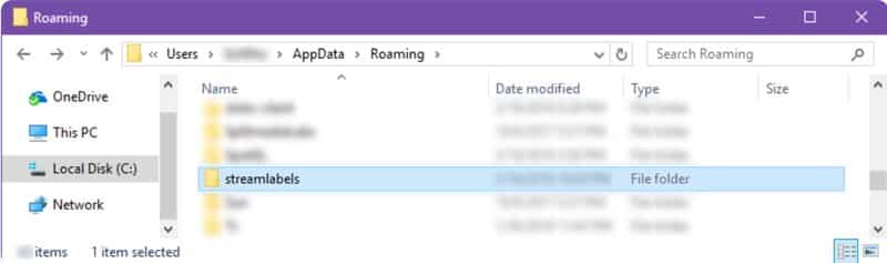 streamlabs folder