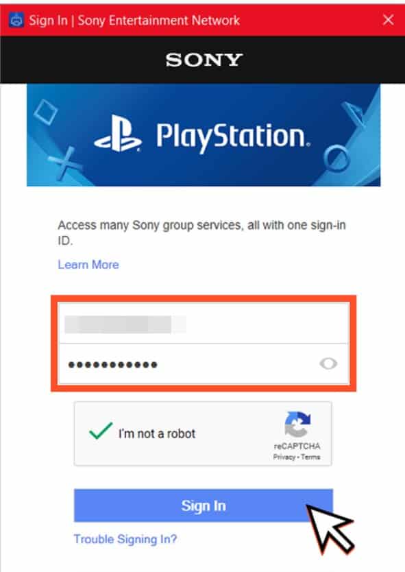 sign in to ps4 account