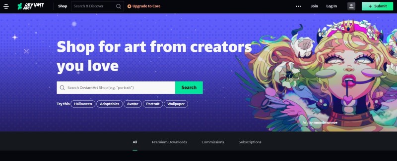 deviantart homepage