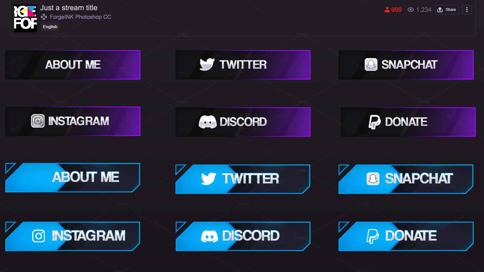 size of twitch panels