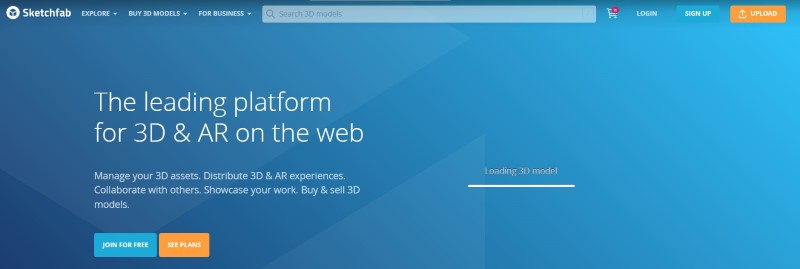 sketchfab homepage