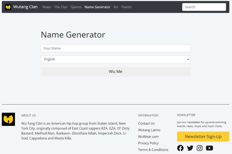 Wu-Tang Name Generator