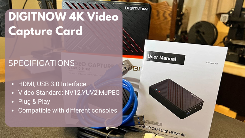 DIGITNOW 4K Video Capture Card