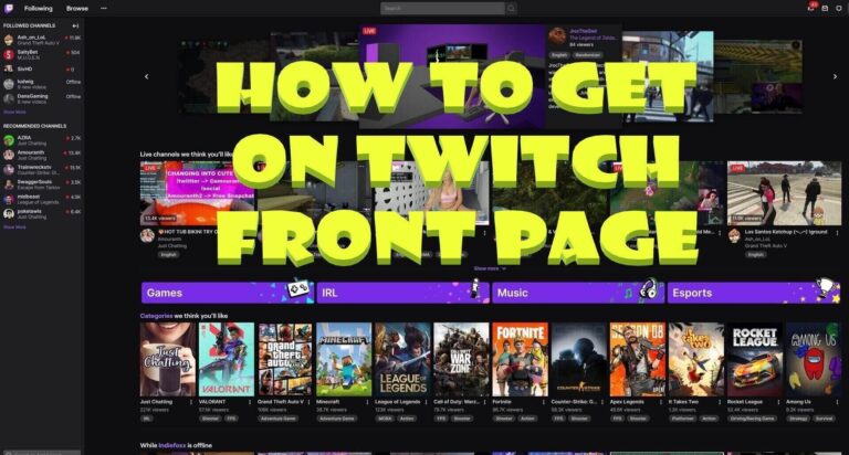How to Get on Twitch Front Page