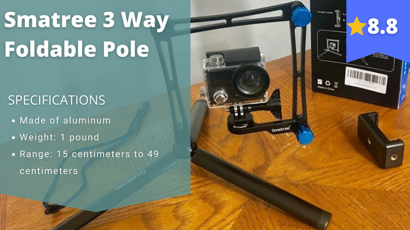 Smatree 3 Way Foldable Pole