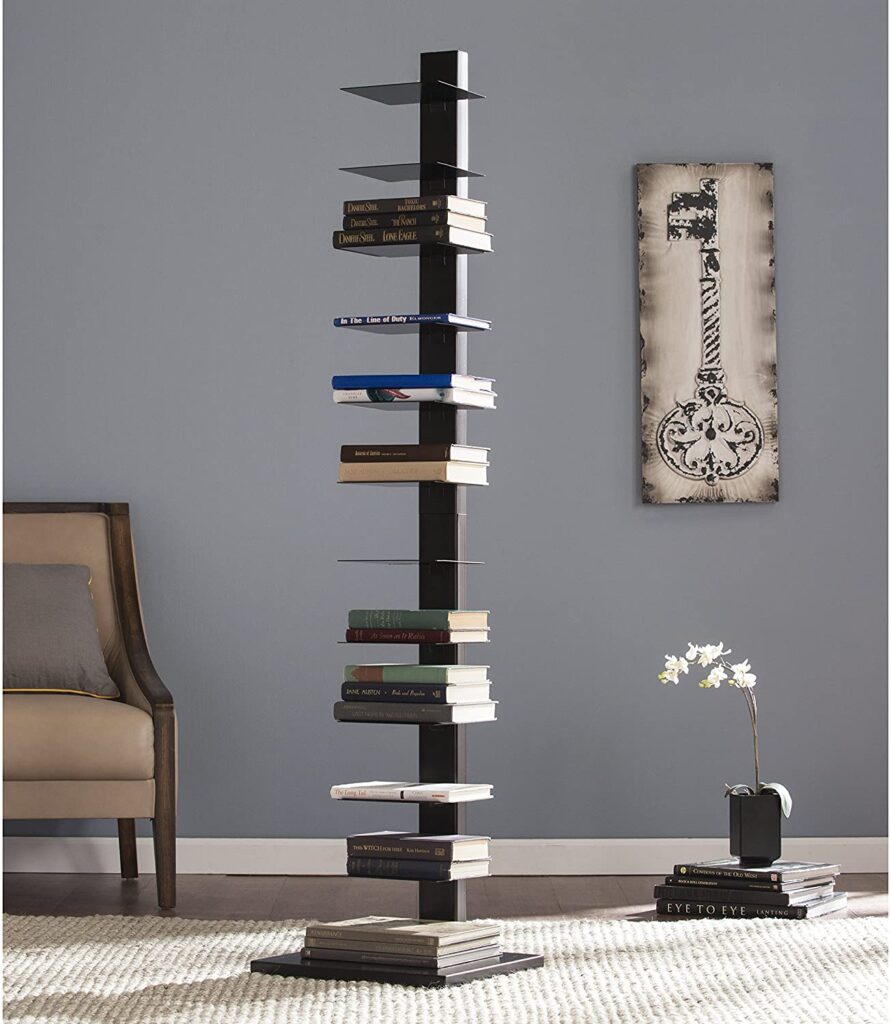 SEI Furniture Metal Spine Book Tower