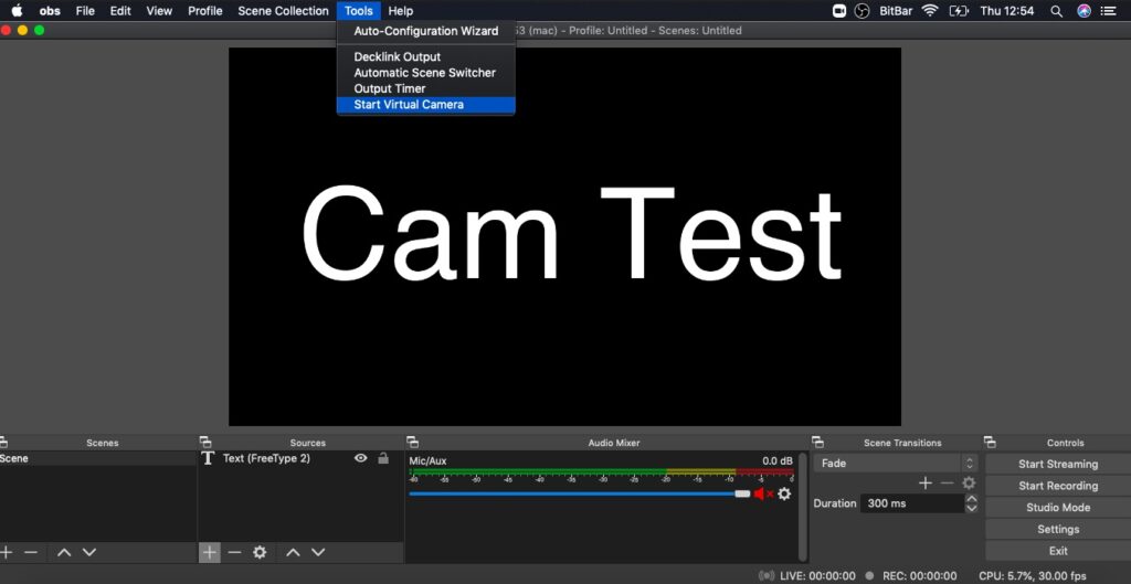 OBS VirtualCam plugin