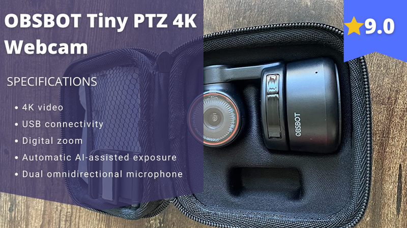 OBSBOT Tiny PTZ 4K Webcam