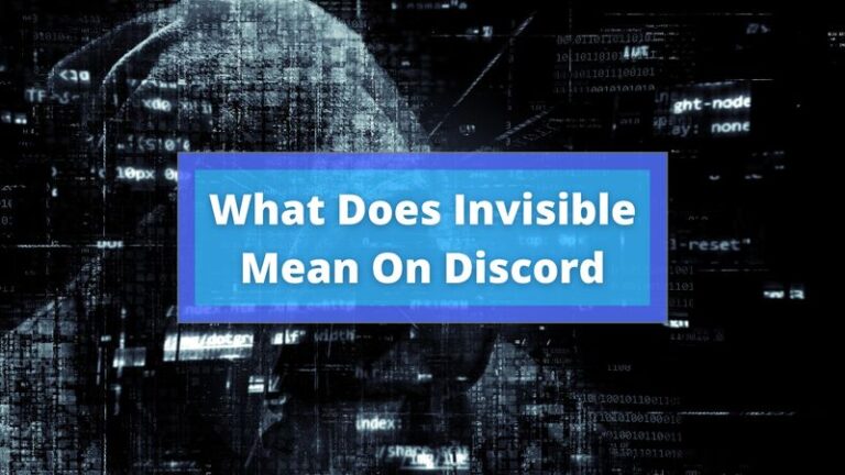 What Does Invisible Mean On Discord