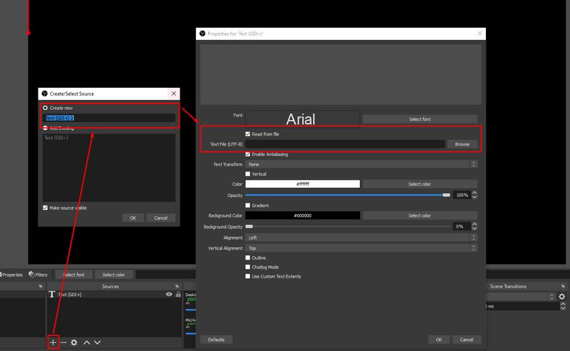 edit labels in OBS