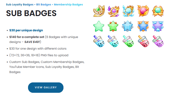 rissarumbles badges pricing