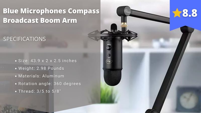 Blue Microphones Compass Broadcast Boom Arm