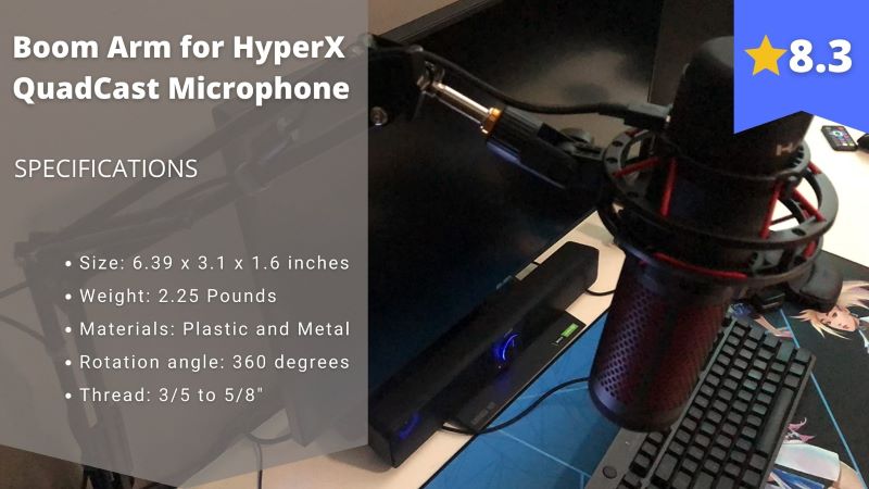 Hyperx quadcast discount best boom arm