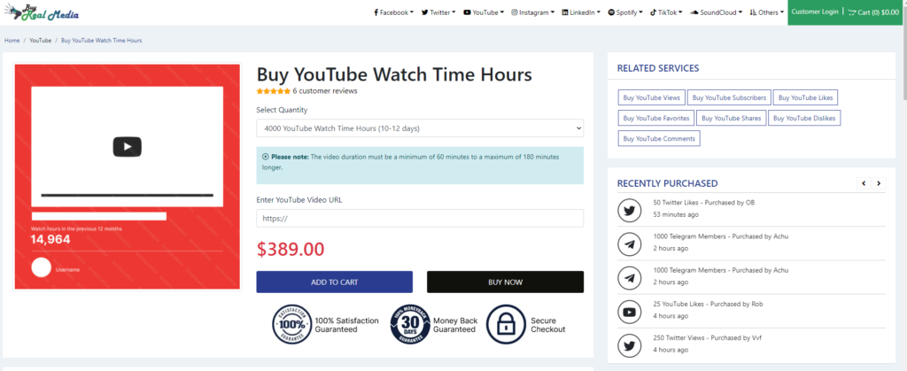 Buy Real Media Buy Youtube Watch Time