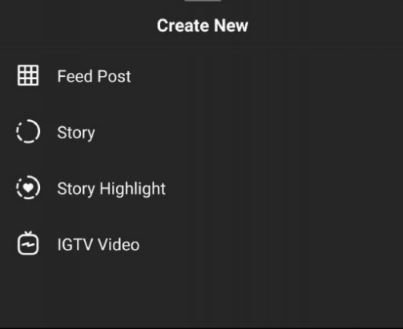 IGTV video option