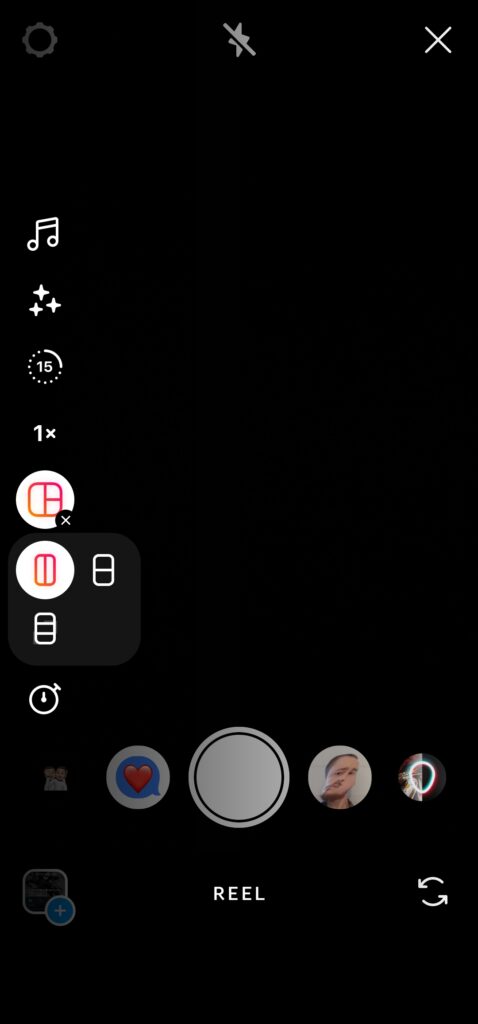 Instagram Reels Layout Options