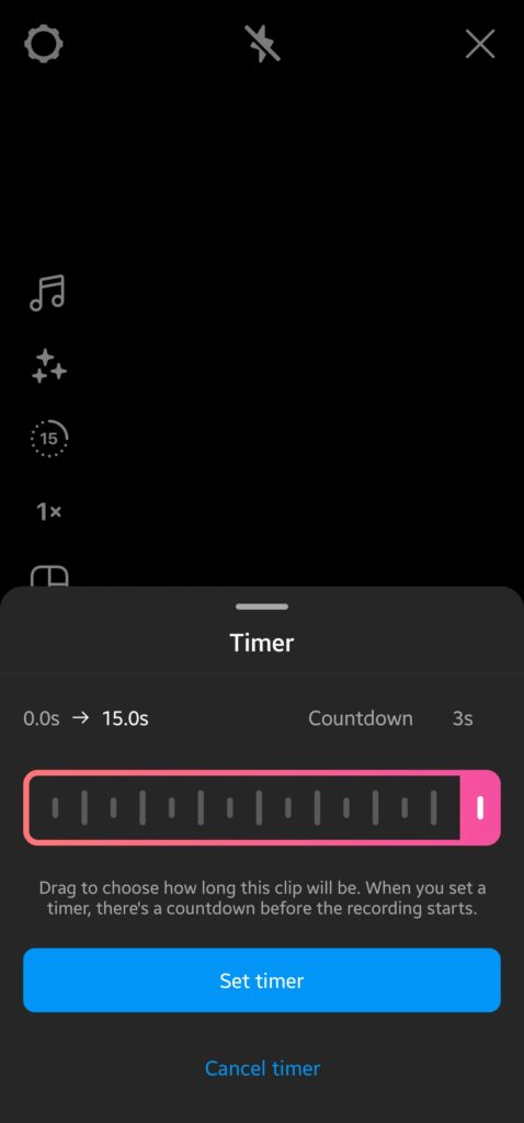 Instagram Reels Timer