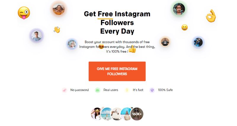Give me free instagram followers button