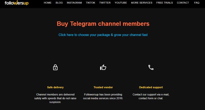 telegram services on followersup