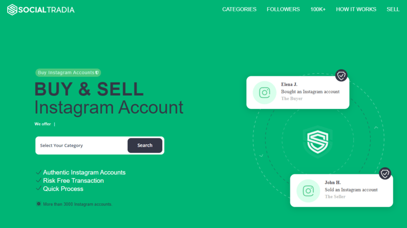 Social Tradia for buying and selling IG accounts with risk free transactions.