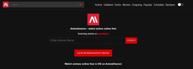 animeheaven homepage