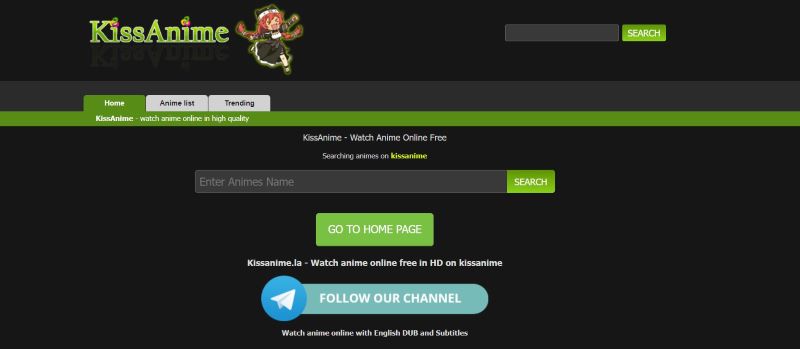 kissanime homepage