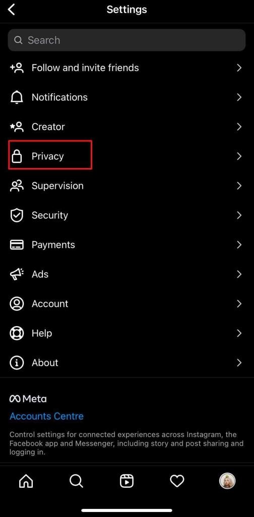 privacy instagram