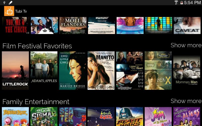 tubitv homepage