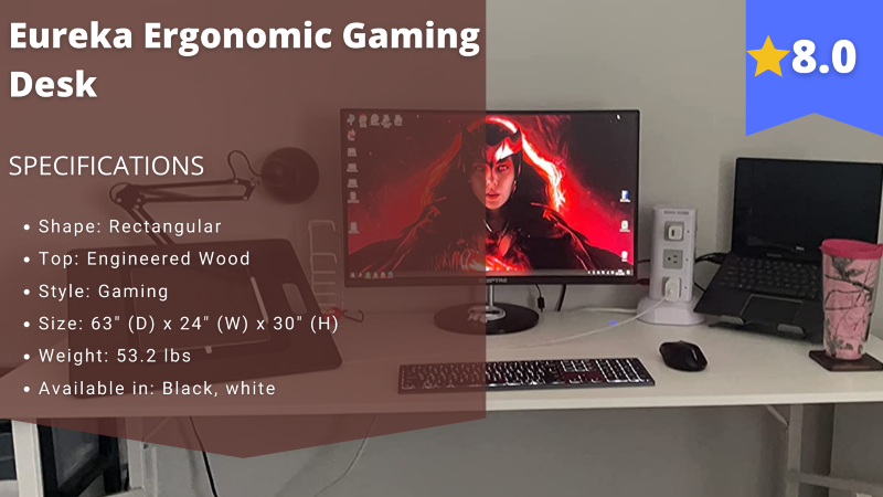 Eureka Ergonomic Gaming Desk