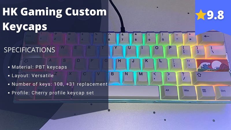 HK Gaming Custom Keycaps