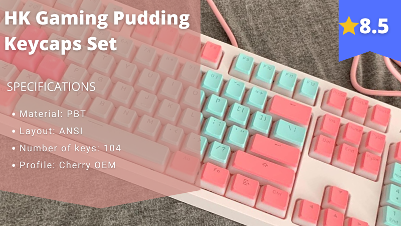 HK Gaming Pudding Keycaps Set