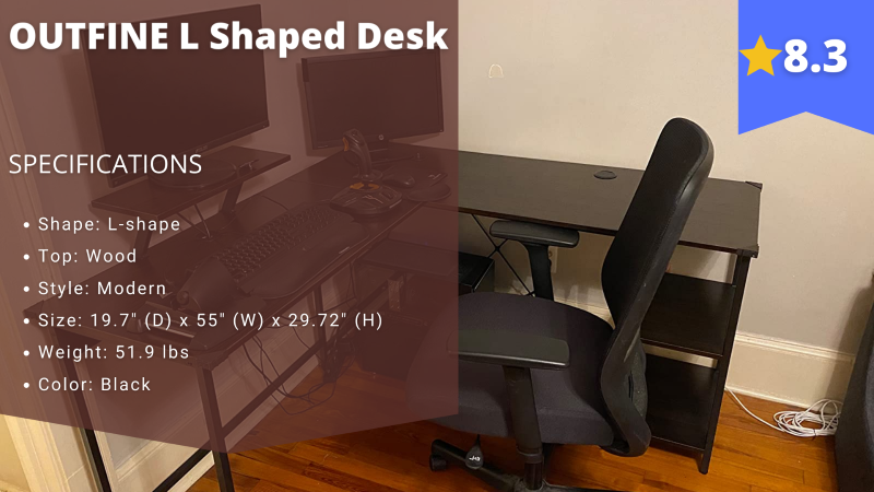 OUTFINE L Shaped Desk