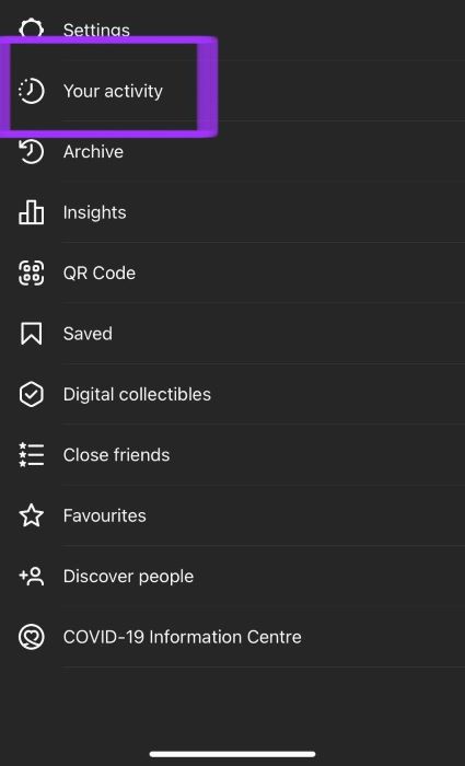 Your Activity tab on mobile app