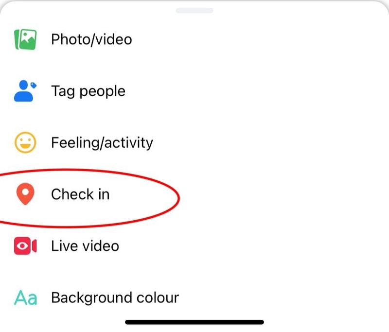 check in facebook