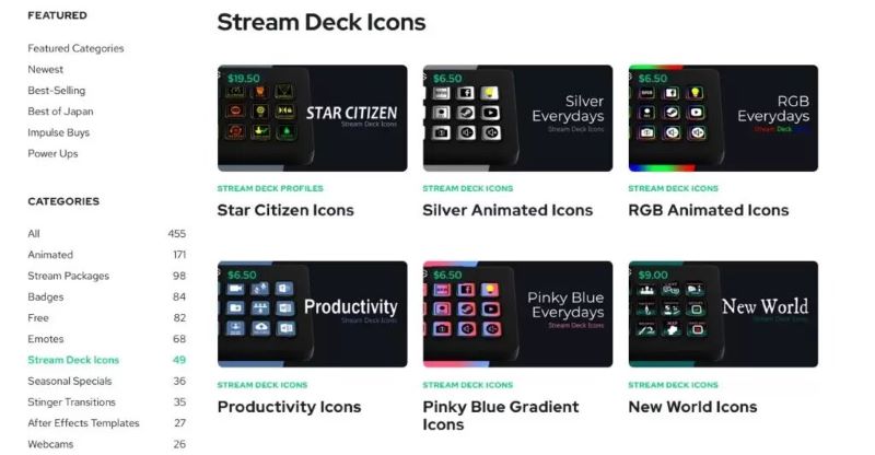 visuals by impulse stream deck icons