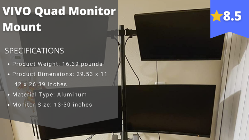 VIVO Quad Monitor Mount