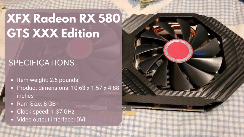 XFX Radeon RX 580 GTS XXX Edition